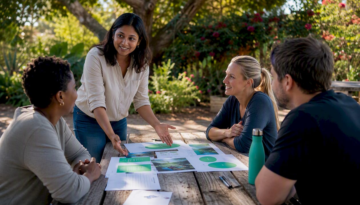 Mentor leading skills-based volunteering workshop