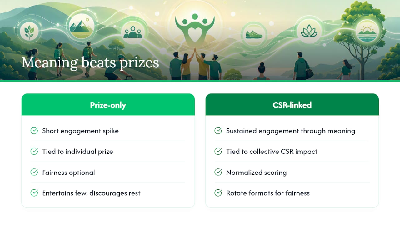 Why CSR-Linked Leaderboards Outperform Prize-Only Boards — overview diagram