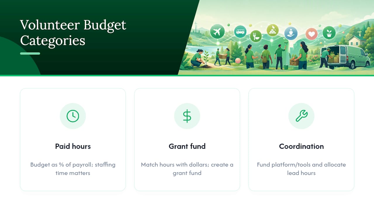 Volunteer program budget allocation diagram