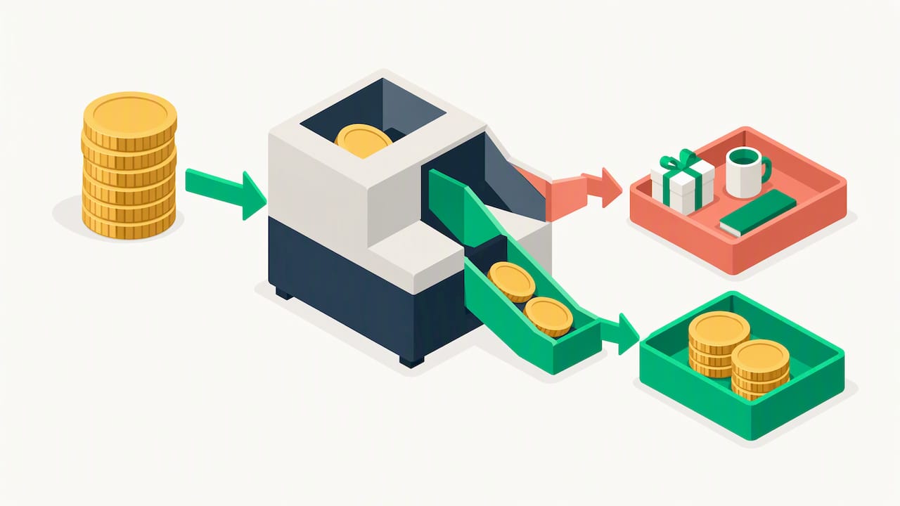 Illustration of separating benefits from contribution
